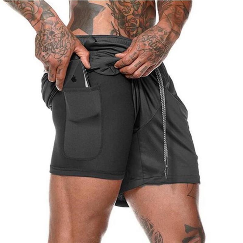 Running Shorts Men 2 In 1 Quick Dry Fitness Jogging Shorts