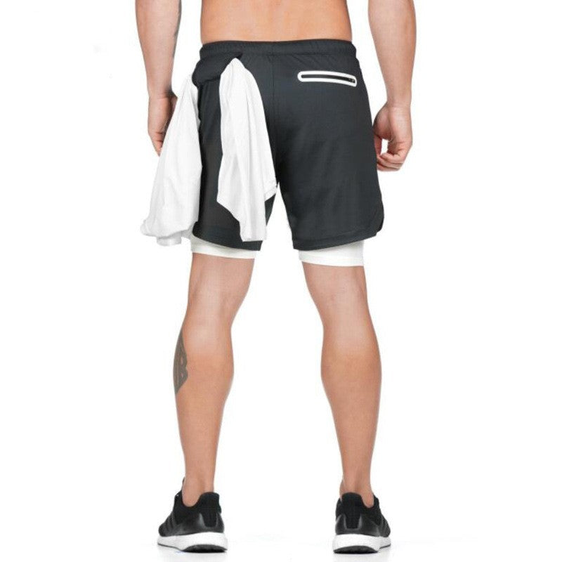 Running Shorts Men 2 In 1 Quick Dry Fitness Jogging Shorts