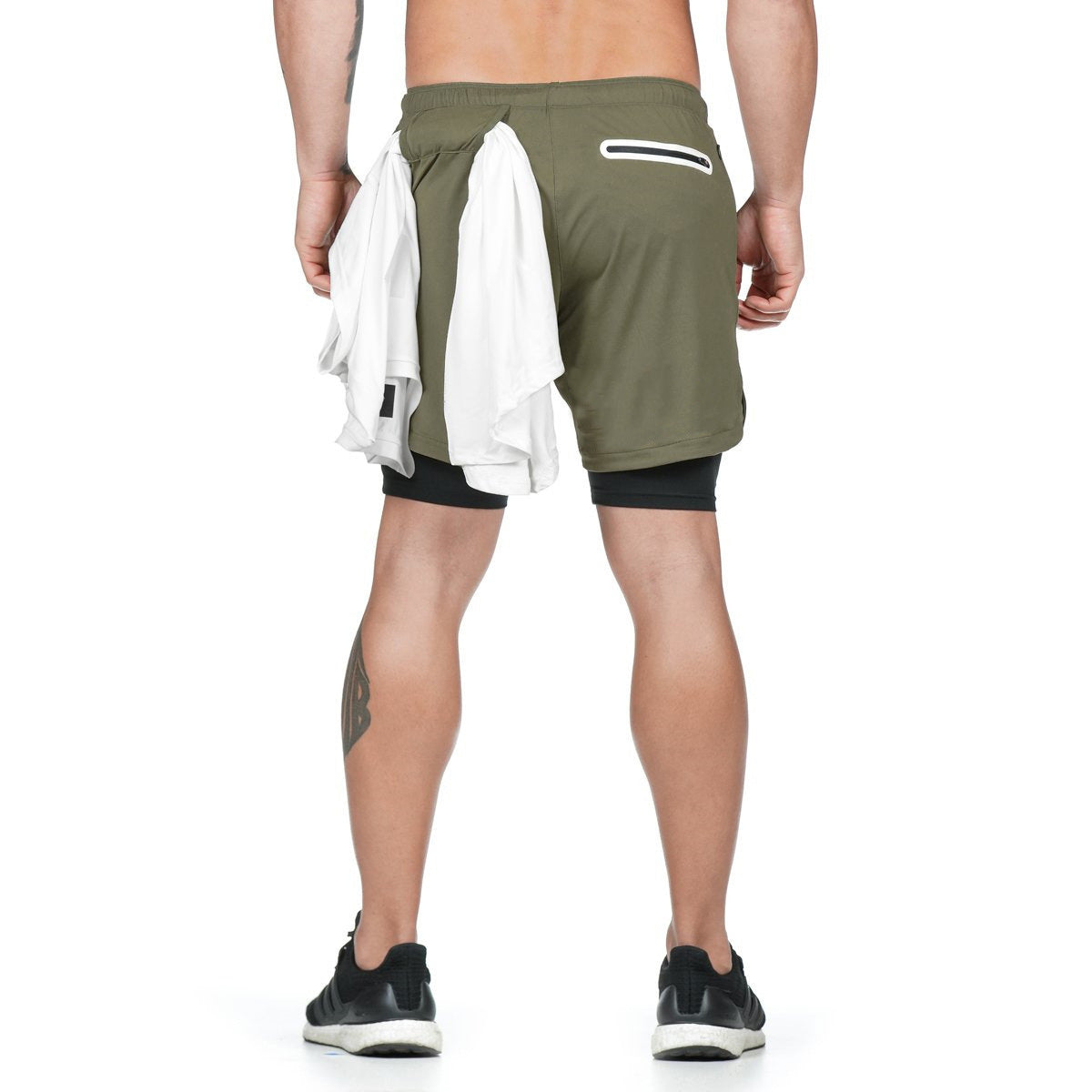 Running Shorts Men 2 In 1 Quick Dry Fitness Jogging Shorts