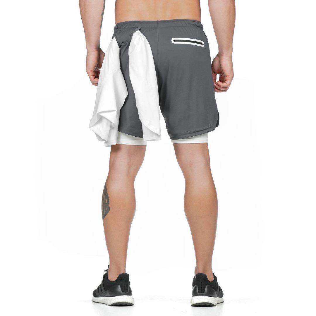 Running Shorts Men 2 In 1 Quick Dry Fitness Jogging Shorts