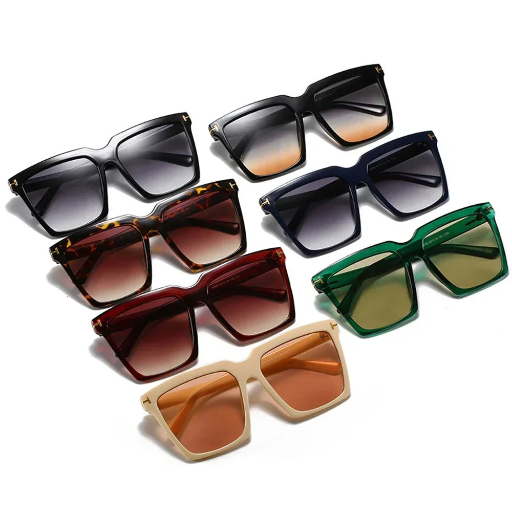 Vintage Oversized Square Sunglasses for Women