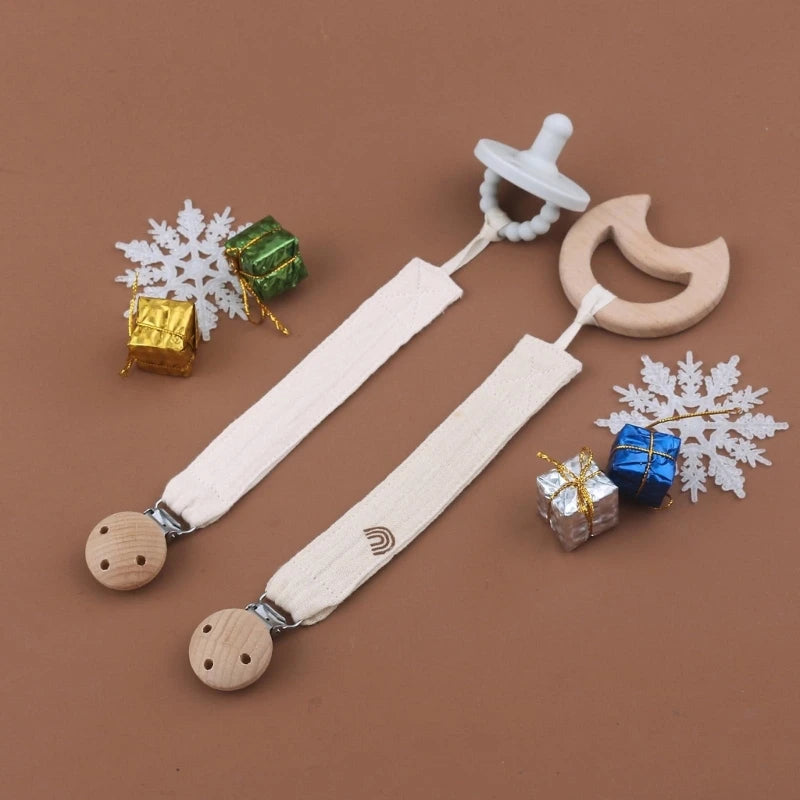 Soft Cotton Baby Pacifier Clip