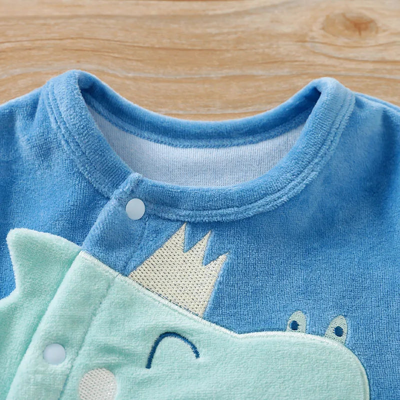 Newborn Cartoon Dinosaur Jumpsuit