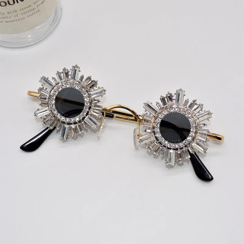 Round Diamond Sunglasses for Girls
