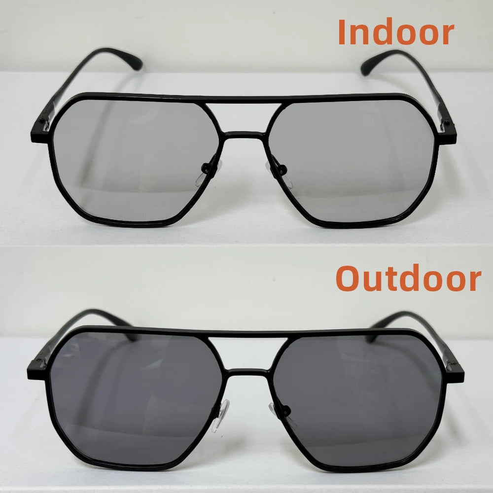 Luxury Metal Photochromic Sunglasses for Men & Women