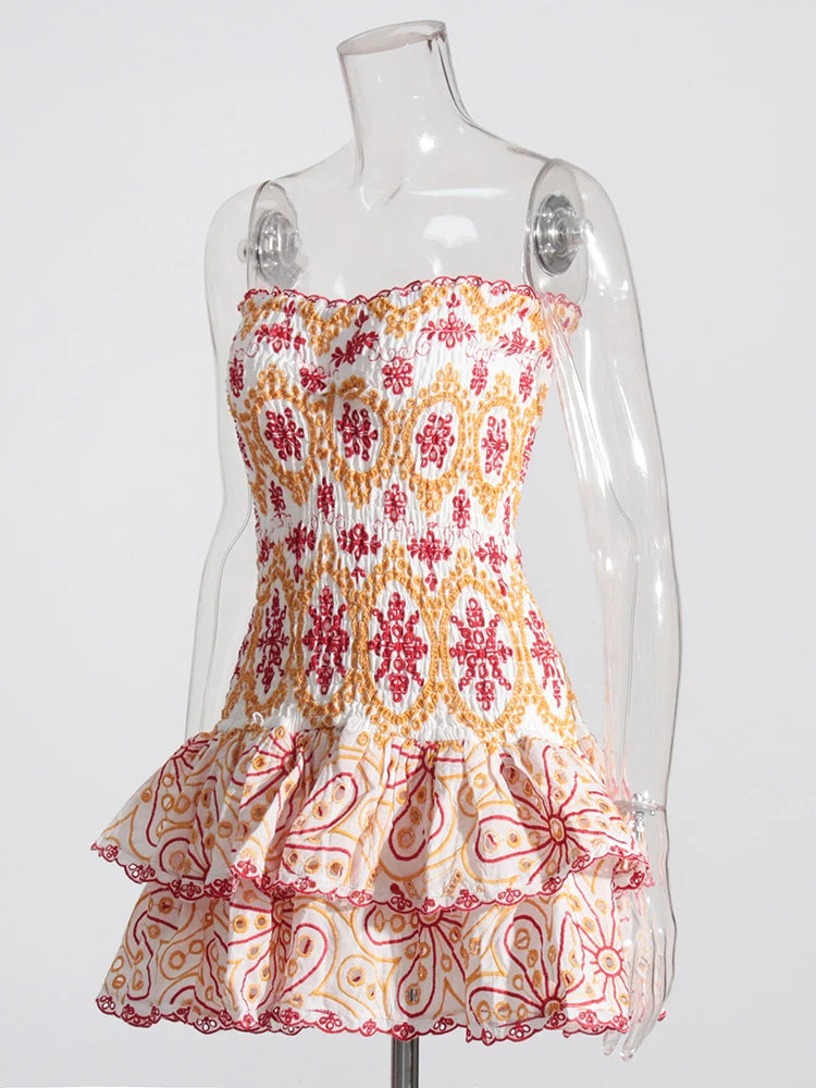 TWOTWINSTYLE Hit Color Print Dress