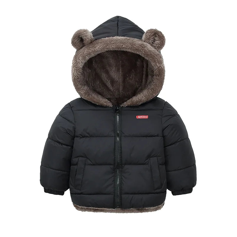 Hooded Fleece Coat for Baby Boys and Girls