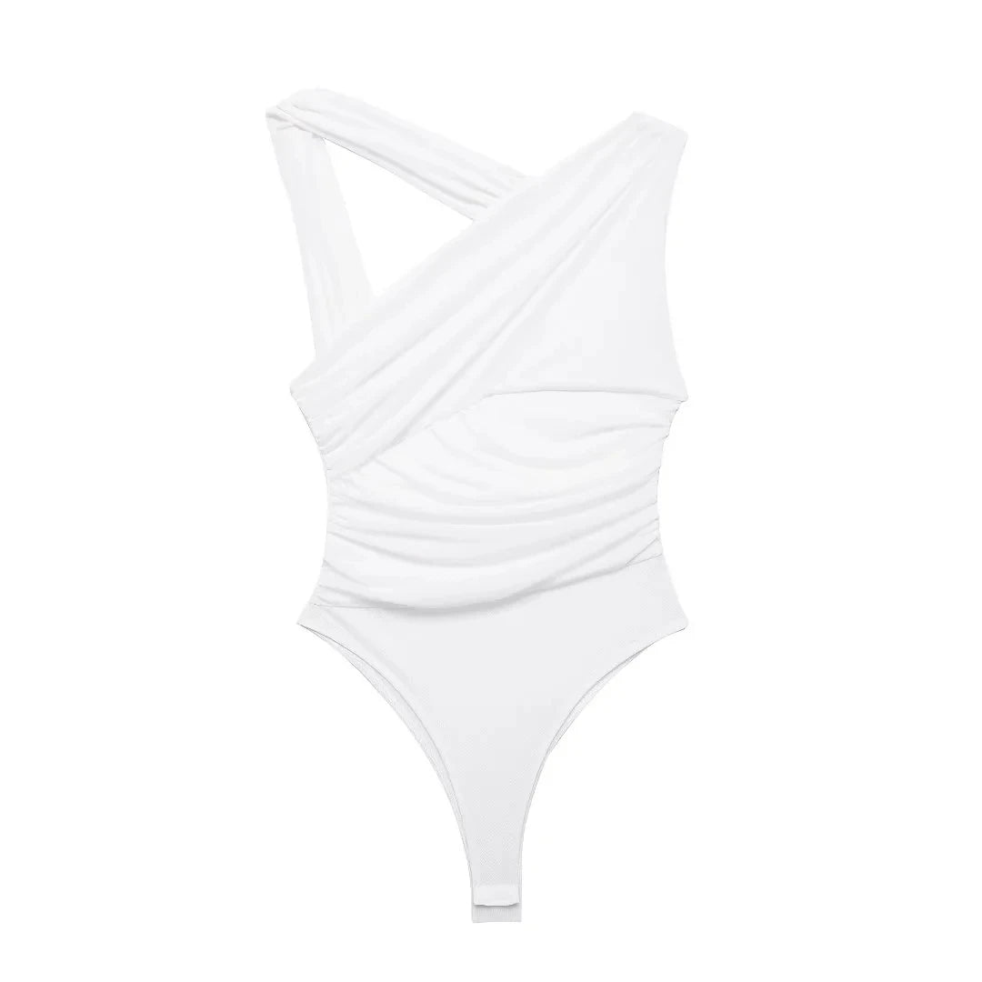Women’s Asymmetric Jumpsuit Slant Collar - Amazing G