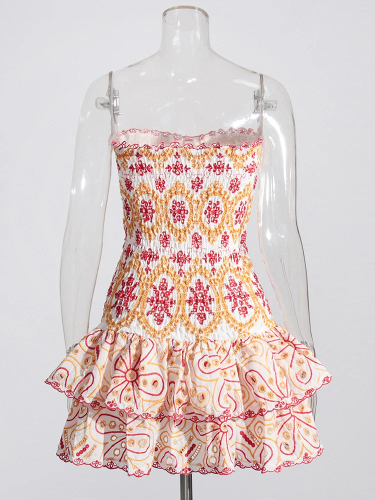 TWOTWINSTYLE Hit Color Print Dress