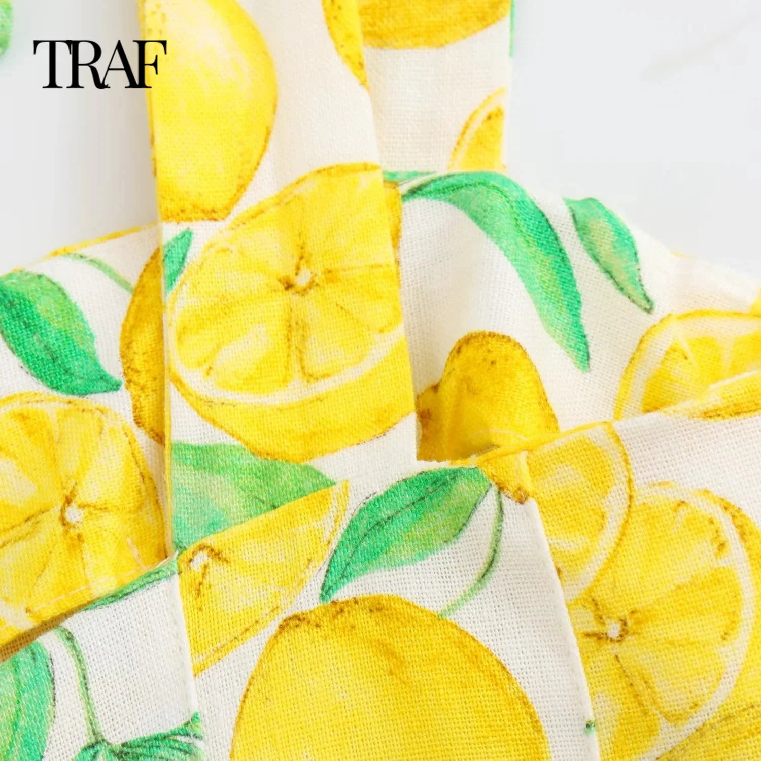 Chic Fruit Printed Bow Mini Dress