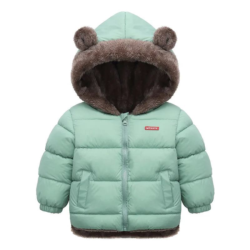 Hooded Fleece Coat for Baby Boys and Girls
