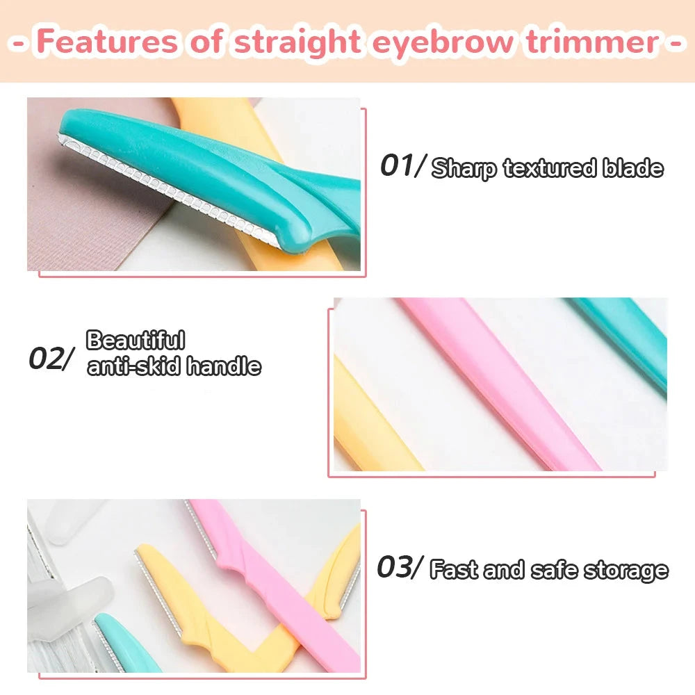 Eyebrow Shaving Knife & Scissors Combo