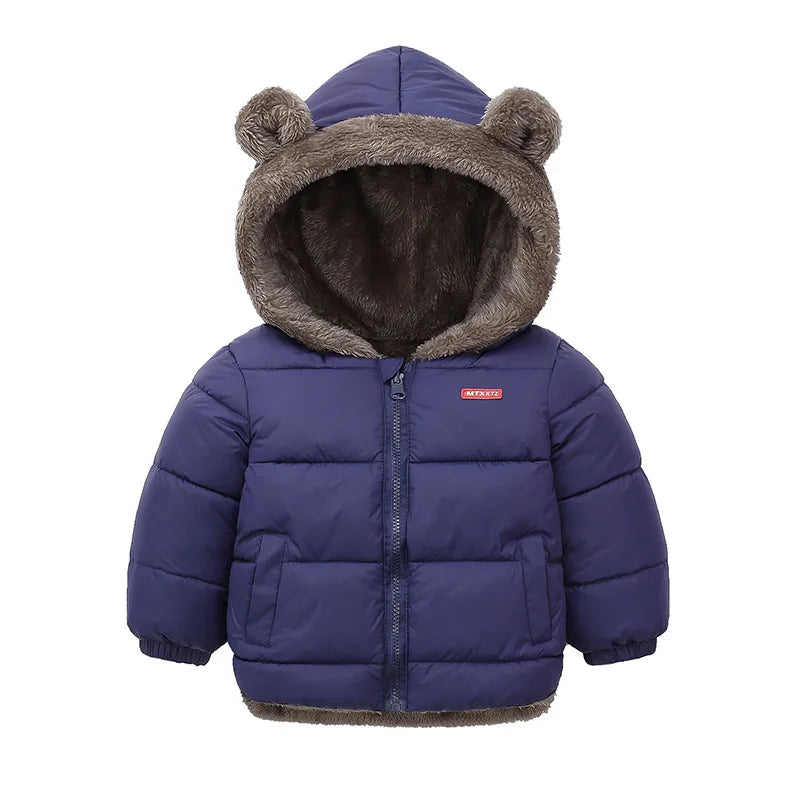 Hooded Fleece Coat for Baby Boys and Girls