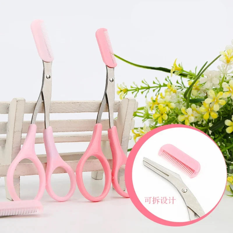 Precision Eyebrow Trimming & Shaping Set - 2Pc Razor and Comb