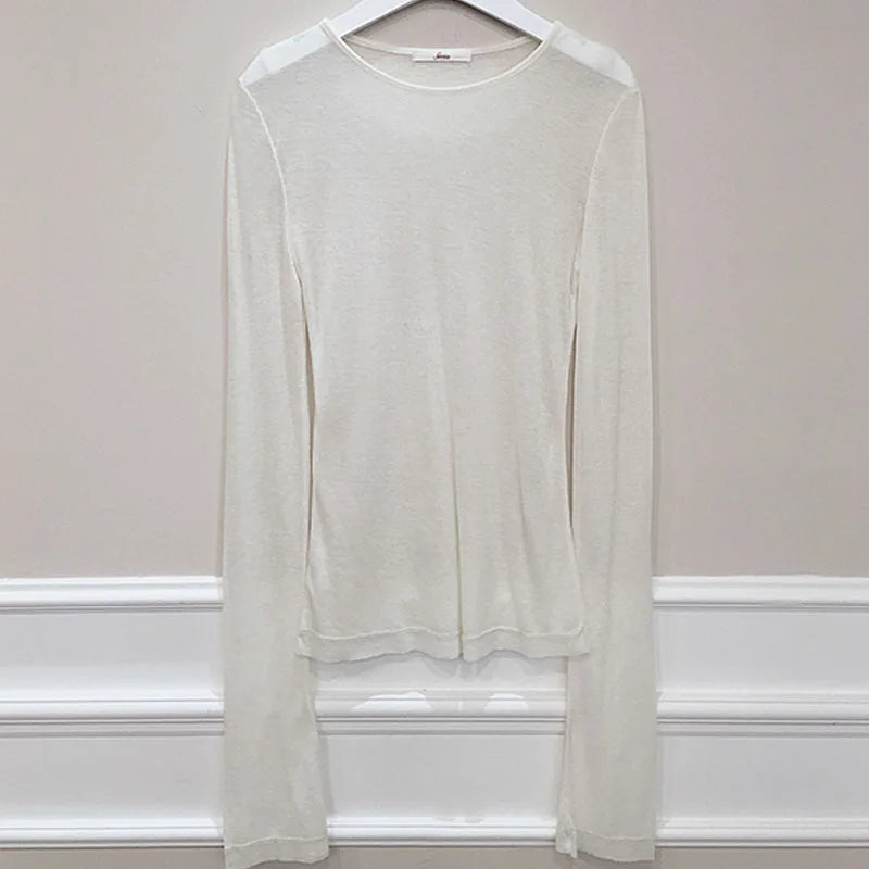 Korean Style Slim Basic Elasticity Top