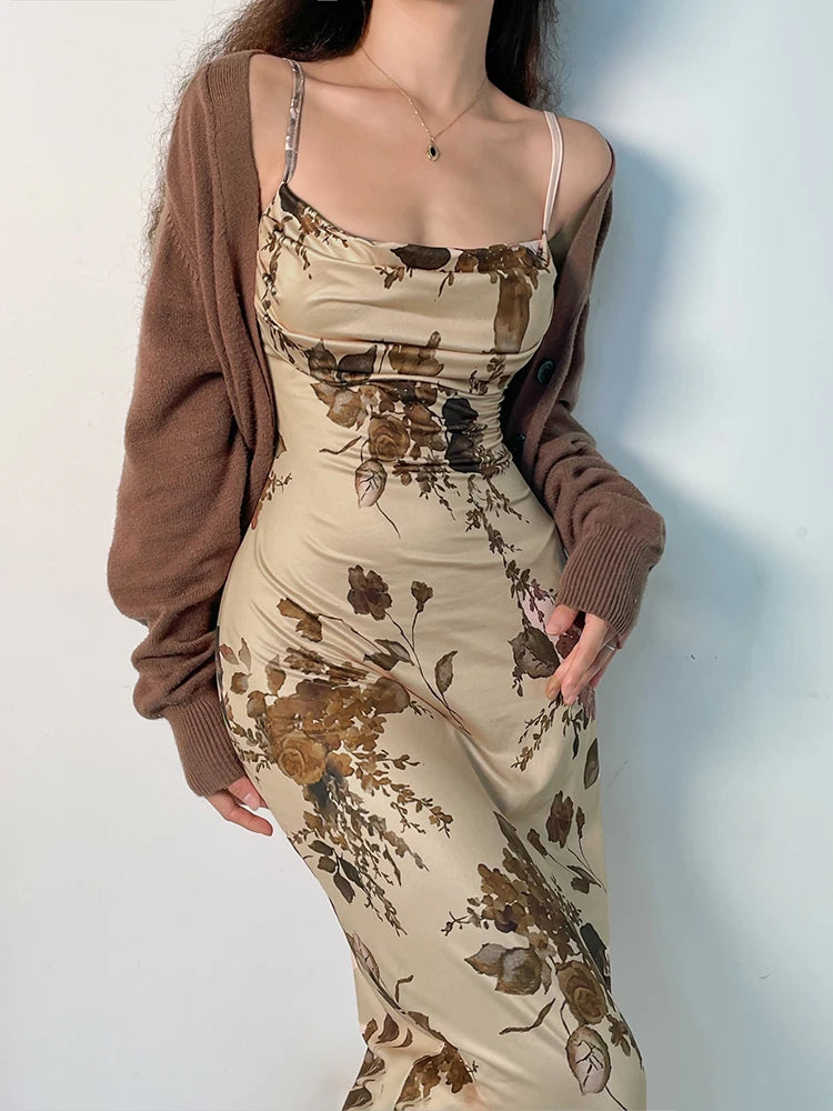 Rockmore Y2K Vintage Party Long Dress