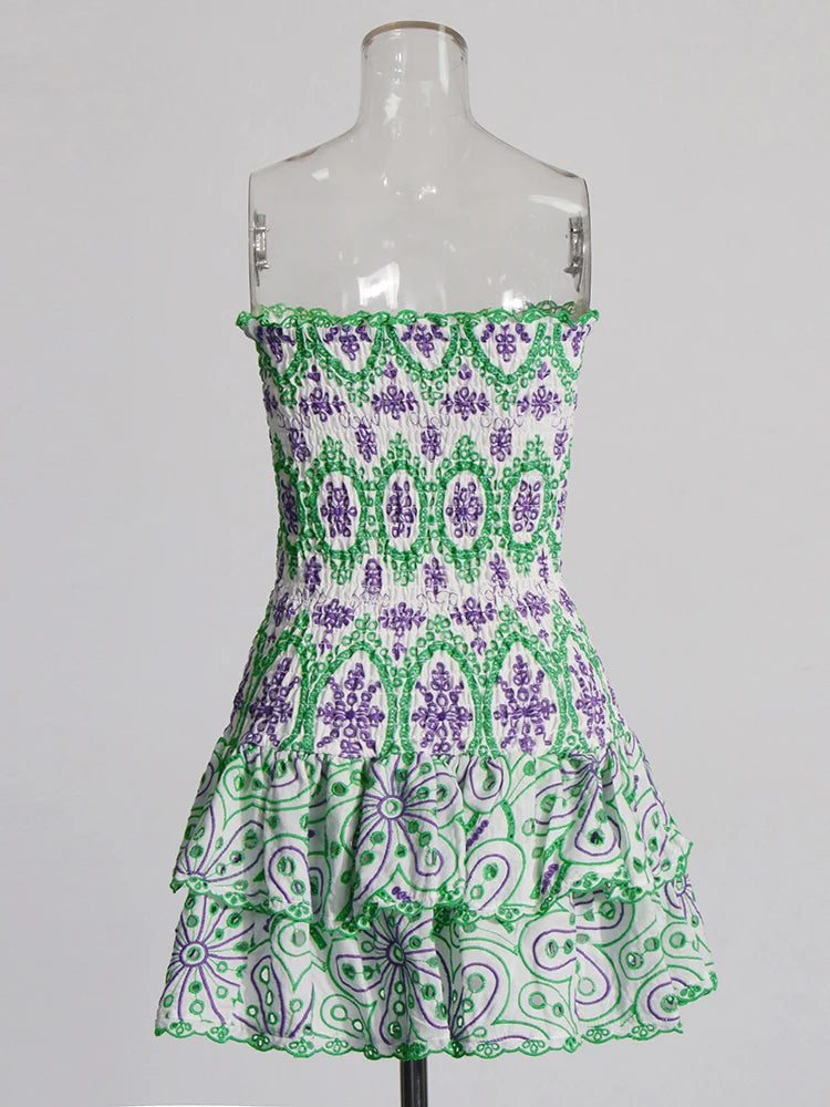 TWOTWINSTYLE Hit Color Print Dress