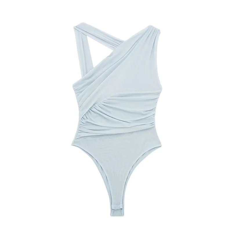 Women’s Asymmetric Jumpsuit Slant Collar - Amazing G