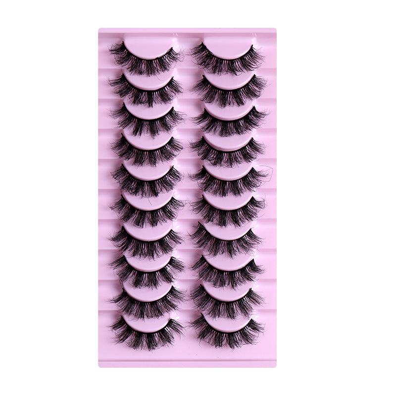 10 Pairs Natural Thick Curly False Eyelashes