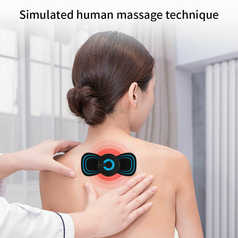 Portable Mini Electric Neck Back Body Massager Cervical Massage Stimulator Pain Relief Massage Patch