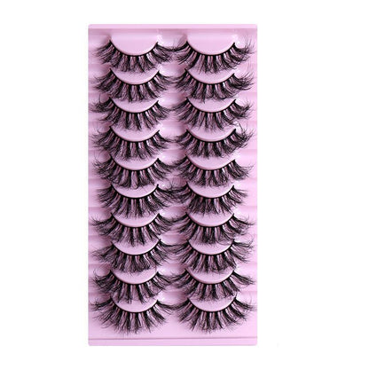 10 Pairs Natural Thick Curly False Eyelashes