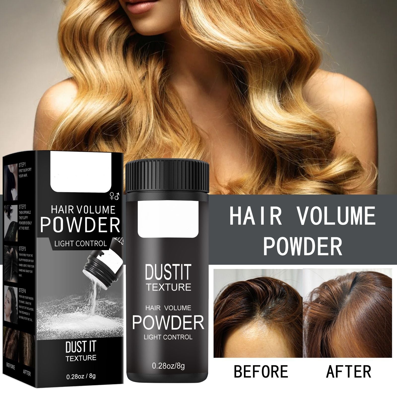 Hairstyle Booster Powder Hair Styling Fluffy Dry Mattifying Powder