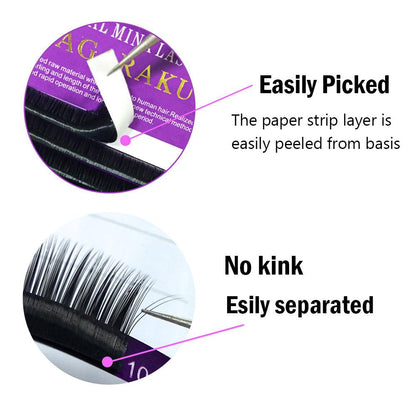 Professional Grafted Eyelashes – 0.07mm Thick, Ultra-Soft Lash Extensions