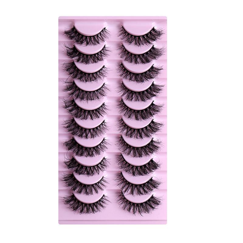 10 Pairs Natural Thick Curly False Eyelashes