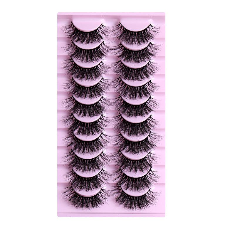 10 Pairs Natural Thick Curly False Eyelashes