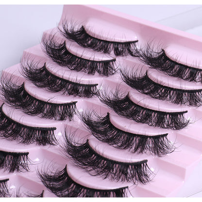 10 Pairs Natural Thick Curly False Eyelashes