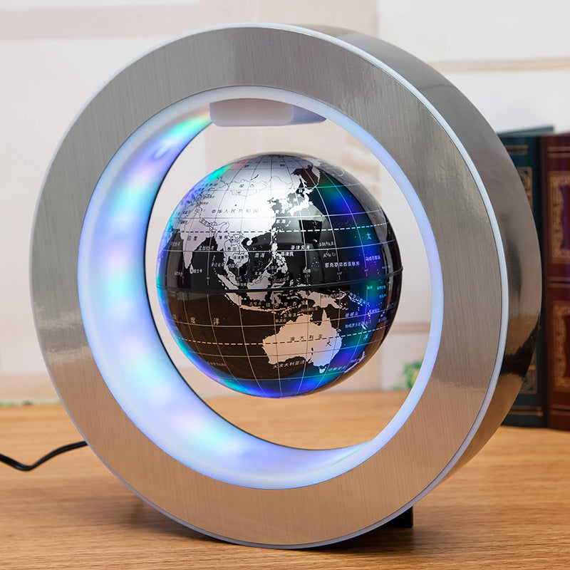 Round LED World Map Floating Globe Magnetic Levitation Light Anti Gravity Magic