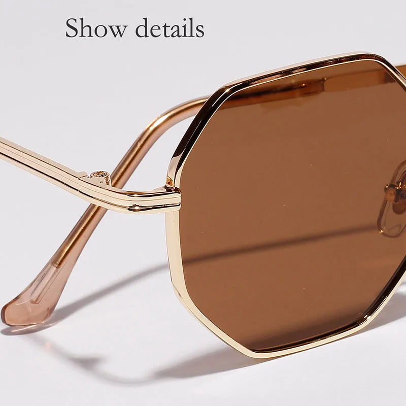 Trendy Rose Gold Mirror Shades with UV400 Protection