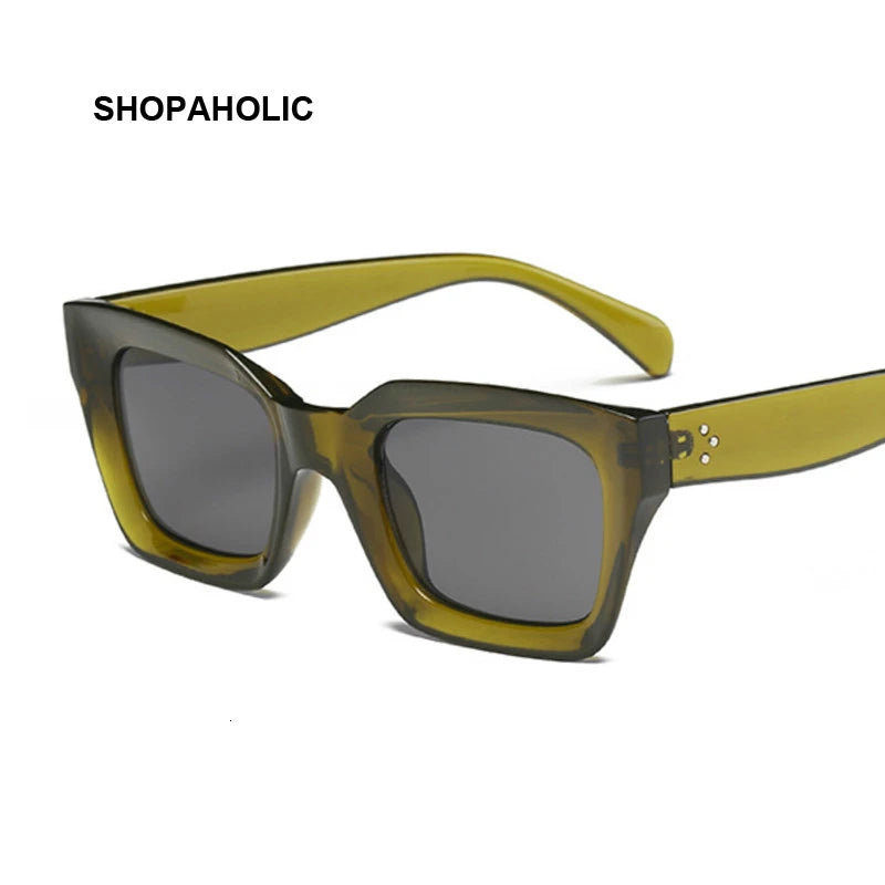 New Fashion Woman Luxury Brand Square Sunglasses