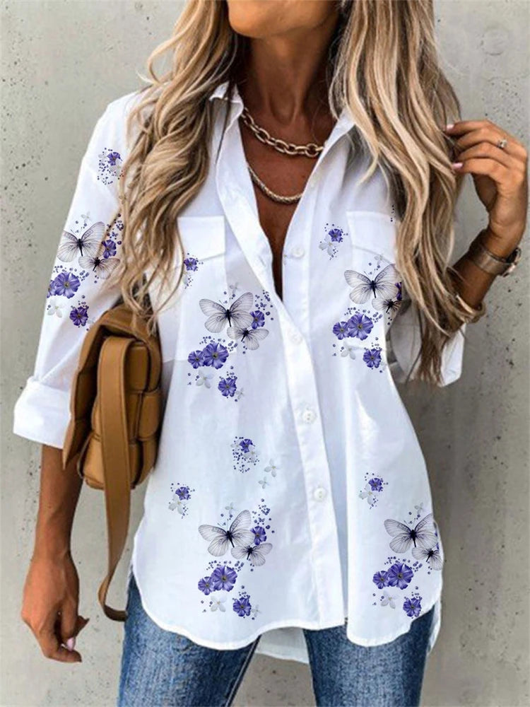 Elegant Long-Sleeved Casual Shirt for Women