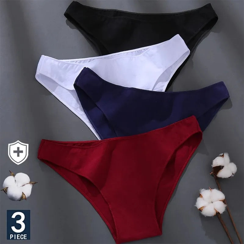 Sexy Low-Rise Panties in 7 Solid Colors