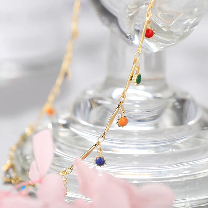 Fashion Simple Candy Color Tassel Necklace