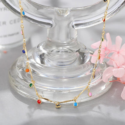Fashion Simple Candy Color Tassel Necklace