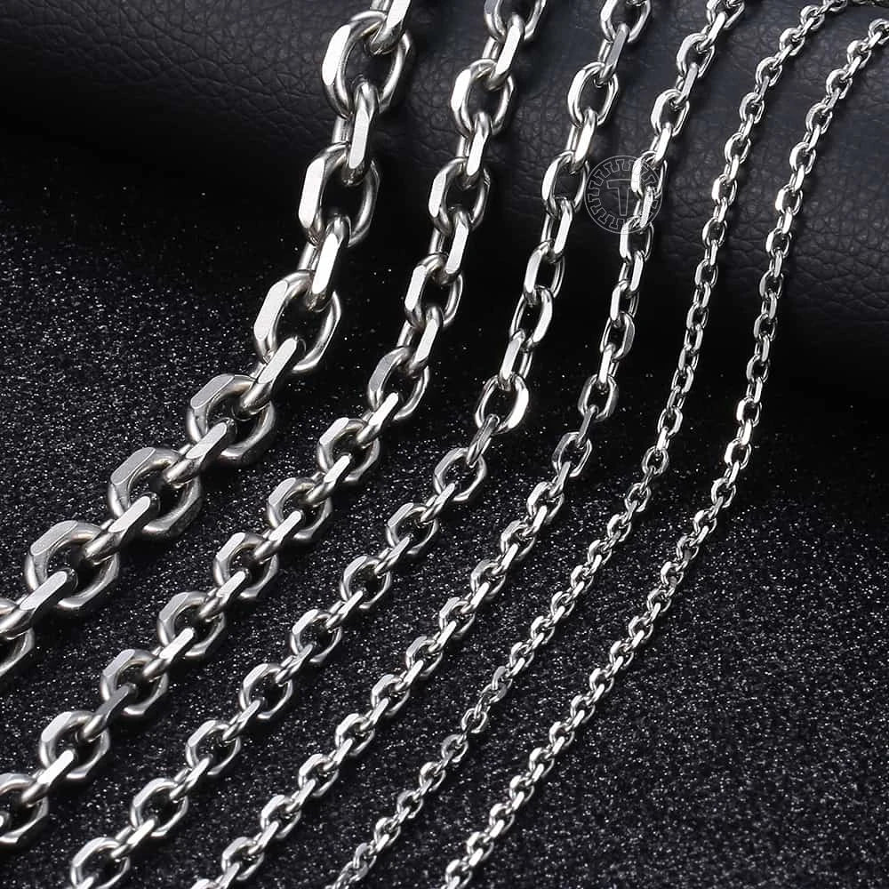 Stainless Steel Necklace for Men and Women Rolo Link Chain