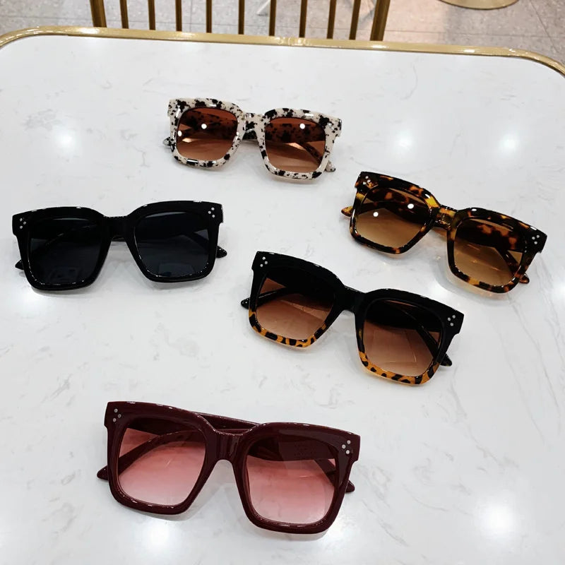 Oversized Square Retro Sunglasses for Women