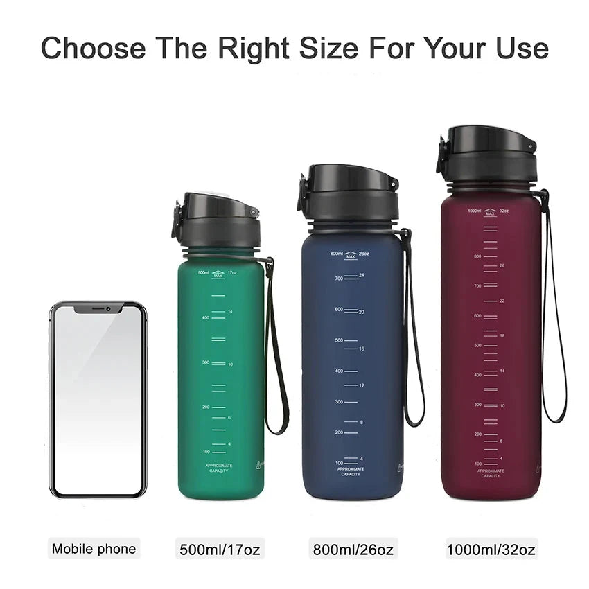 500/800/1000ml BPA-Free Sports Bottle