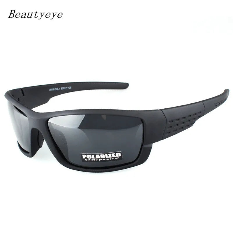 New Black Frame Sports Sunglasses for Men