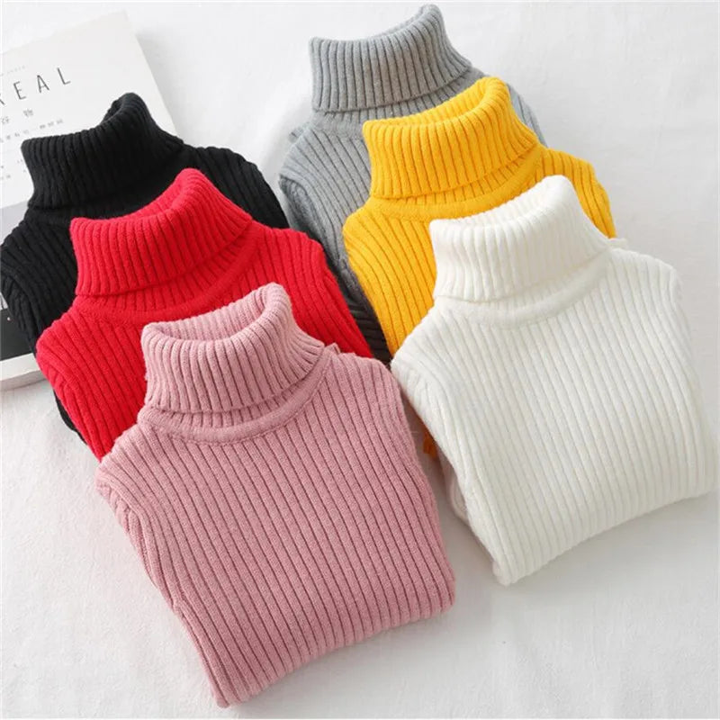 Baby Girls &amp; Boys Winter Turtleneck Knitted Sweaters