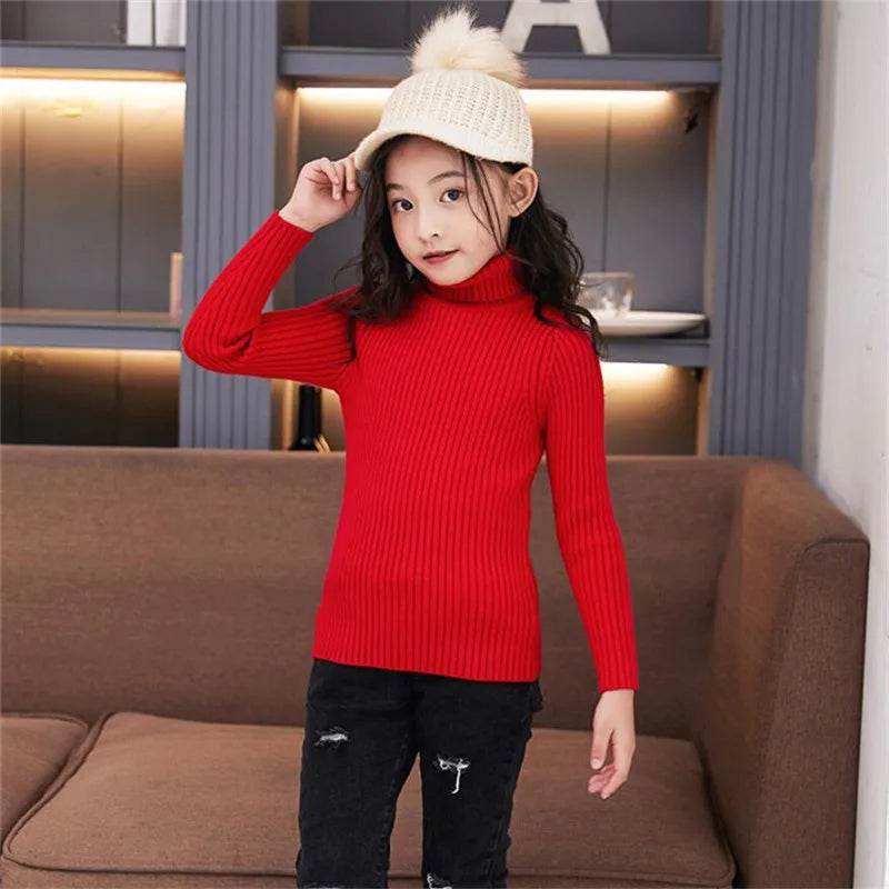 Baby Girls &amp; Boys Winter Turtleneck Knitted Sweaters