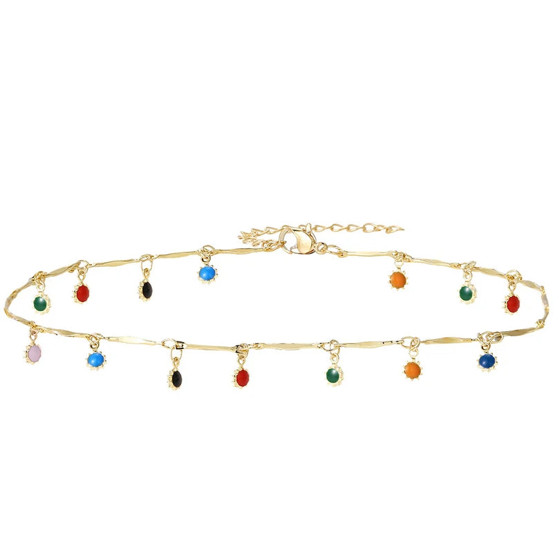 Fashion Simple Candy Color Tassel Necklace