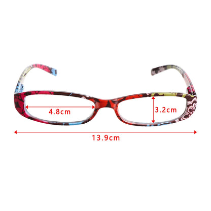 Ultralight Spring Hinge Reading Glasses with Retro Flower Print