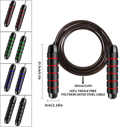 High-Performance Adjustable Jump Rope – Steel Wire Skipping Rope for Workouts