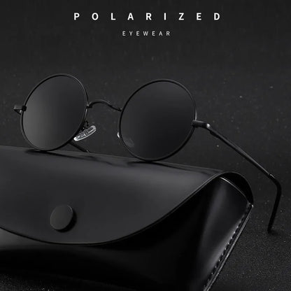 MYT_0279 Designer Round Polarized Sunglasses