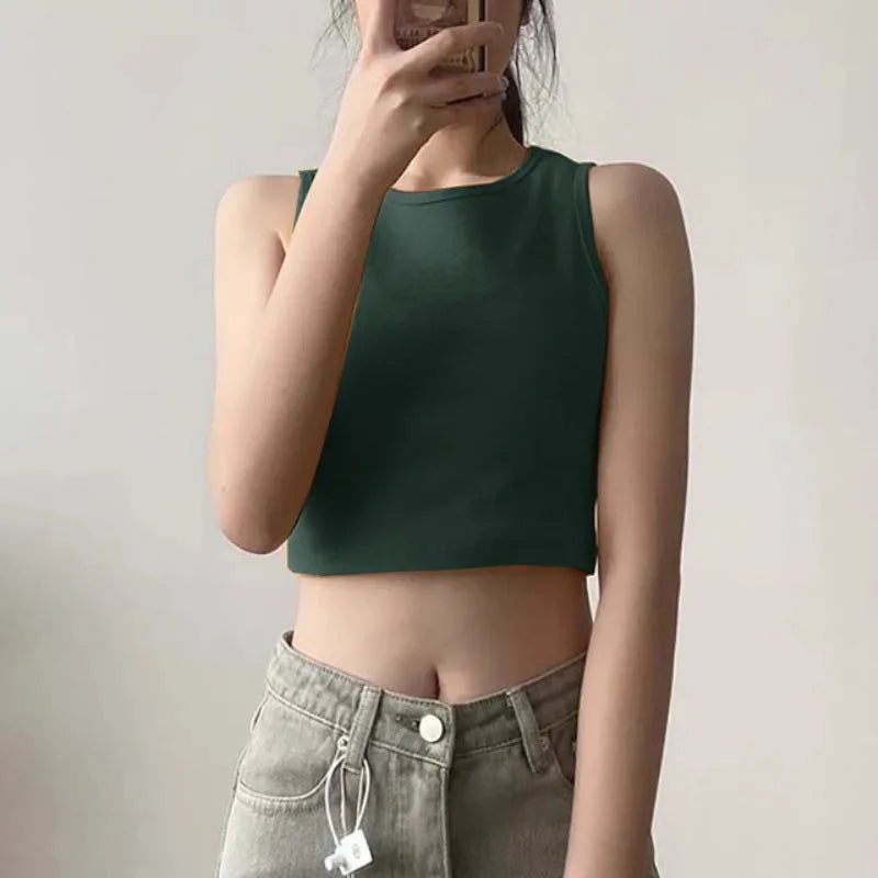 Summer Retro Crop Top for Women