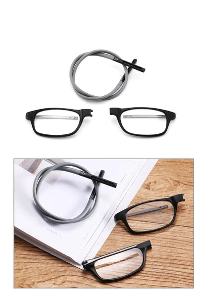 Portable Magnetic Reading Glasses with Adjustable Lanyard