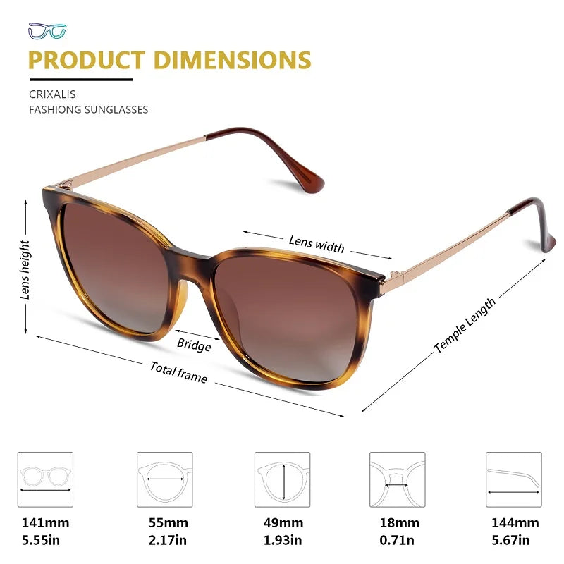 CRIXALIS Vintage Cat Eye Sunglasses